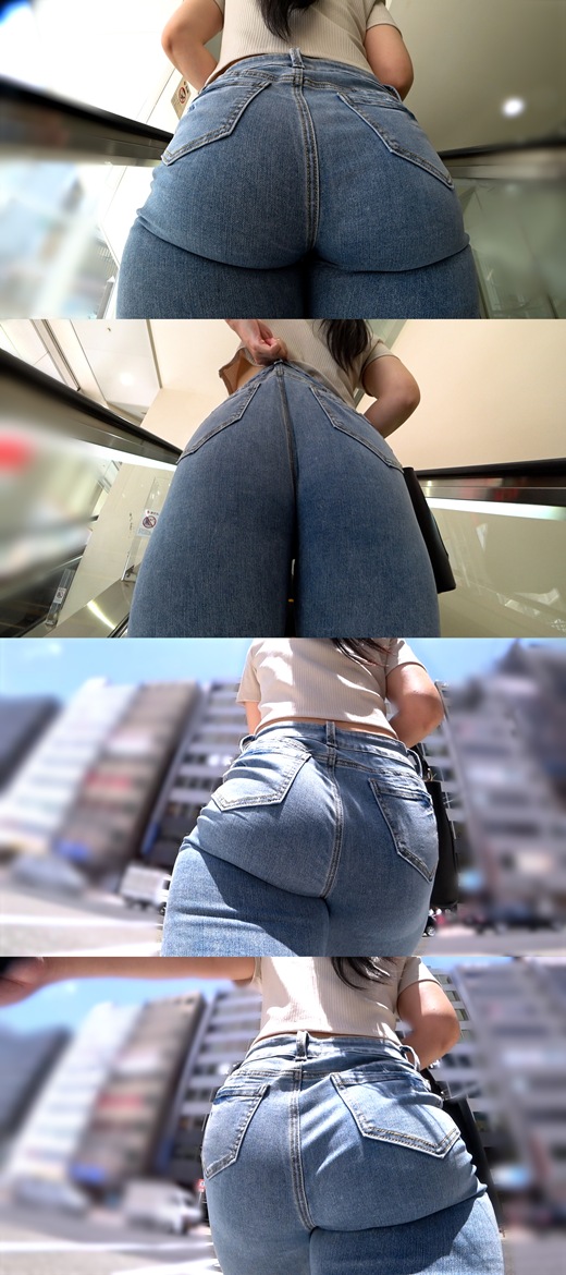 官能デカ尻 ジーンズ越しのヒップライン