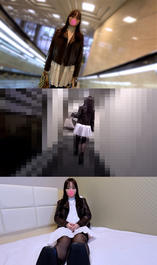 エレベーターに乗り込む白ワンピースの女性